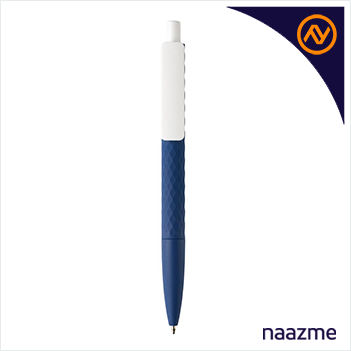 geometric design pen navy blue